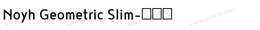 Noyh Geometric Slim字体转换